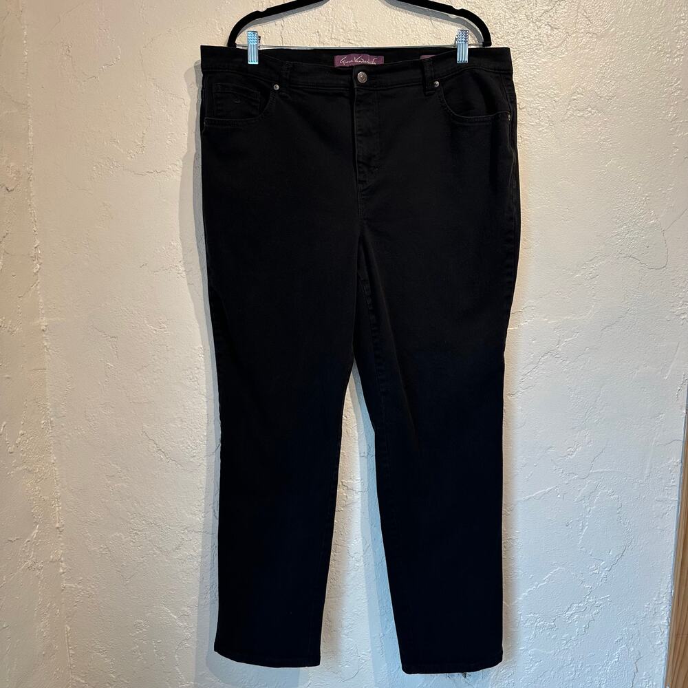 Gloria Vanderbilt Size 18W Black Jeans Amanad Jean Stretch Tapered Classic Fit